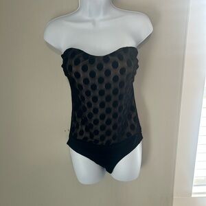 Love Culture Black Polka Dot Bodysuit